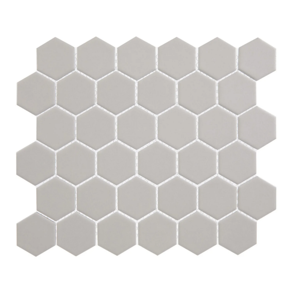 Gray 2″ Hexagon Matte