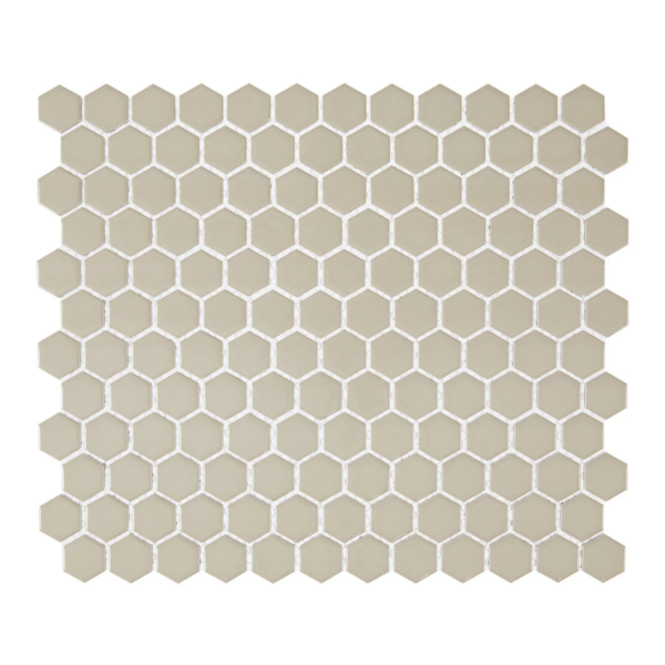 Sand 1″ Hexagon Glossy