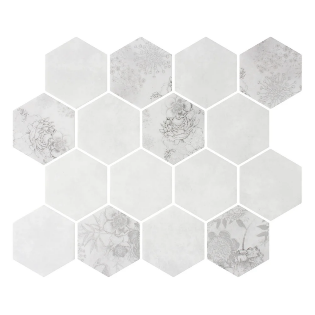 Ainsley 3″ Hexagon Mosaic