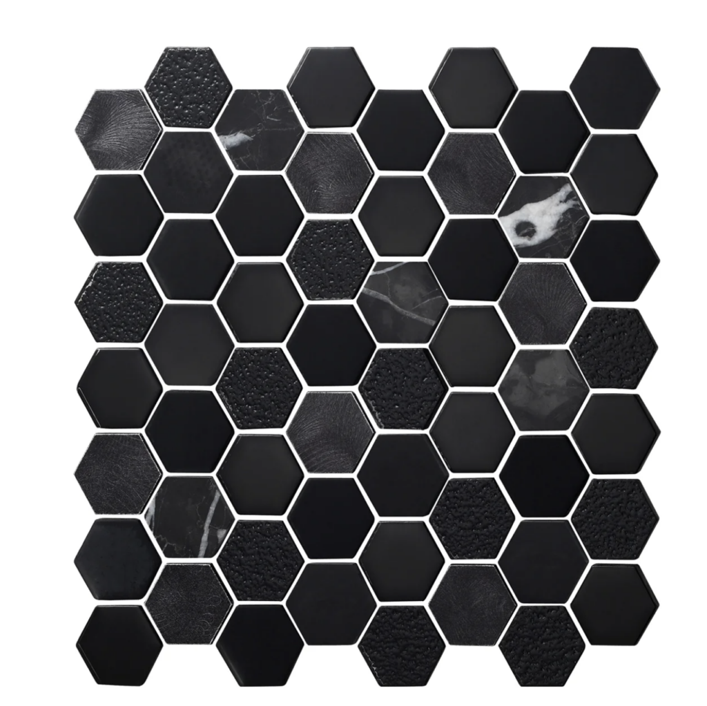 Obsidian Metallic 2" Hexagon